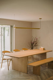 Ando Minimalist Line Brass Kitchen Island Pendant Light-DWHOME