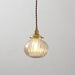 Anemone swirled glass brass pendant Light.