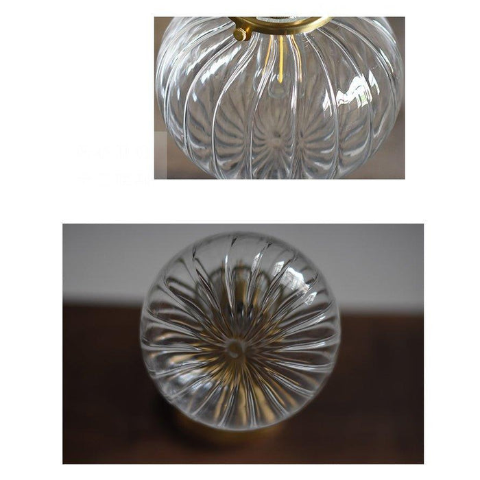 Anemone swirled glass brass wall light sconce.