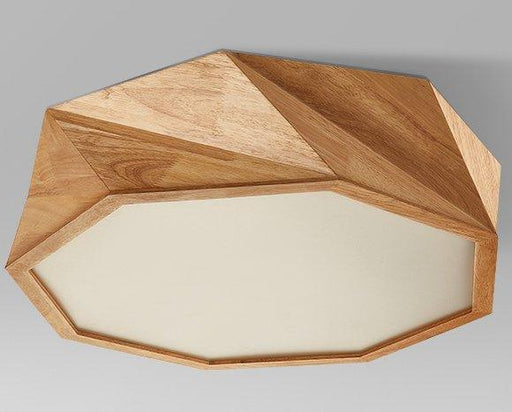 Arild Modern Scandinavian Angular Wooden Ceiling Lamp.