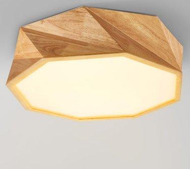 Arild Modern Scandinavian Angular Wooden Ceiling Lamp.