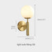 Art Deco Carlisle Glass Ball Brass Wall Light-DWHOME