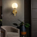 Art Deco Carlisle Glass Ball Brass Wall Light-DWHOME