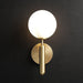 Art Deco Carlisle Glass Ball Brass Wall Light-DWHOME