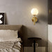 Art Deco Carlisle Glass Ball Brass Wall Light-DWHOME