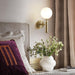 Art Deco Carlisle Glass Ball Brass Wall Light-DWHOME