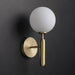 Art Deco Carlisle Glass Ball Brass Wall Light-DWHOME