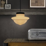Art Deco Milk Glass Pendant Light-DWHOME