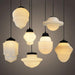 Art Deco Milk Glass Pendant Light.