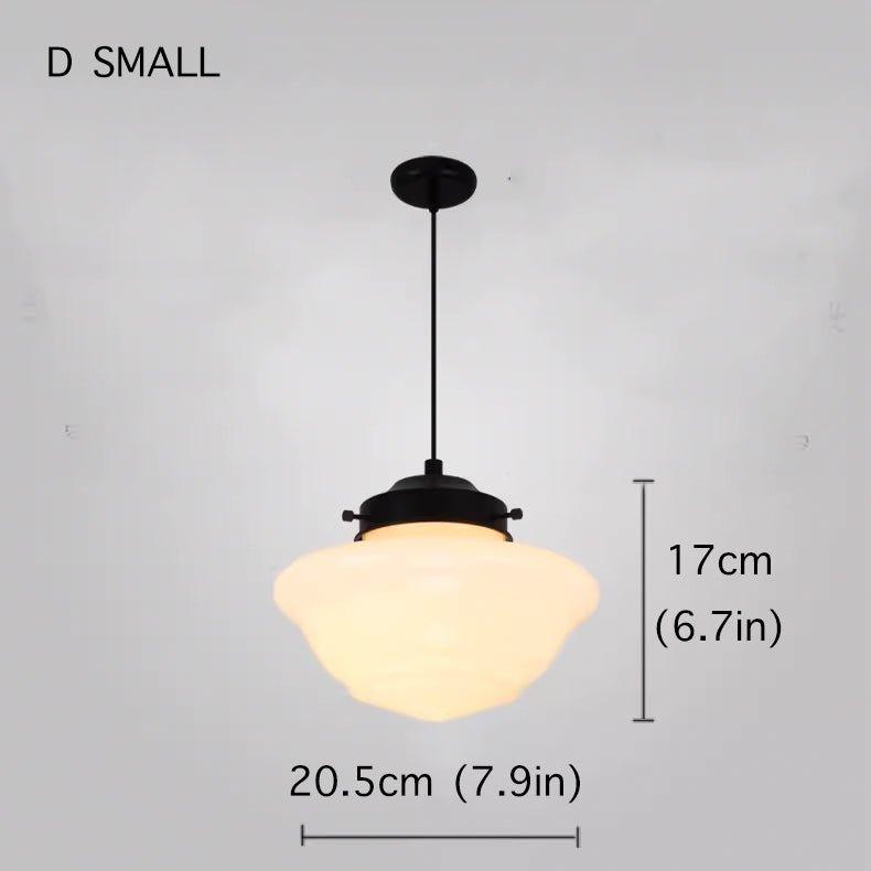 Art Deco Milk Glass Pendant Light-DWHOME