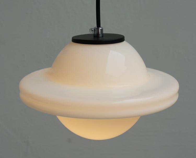 Art Deco Milk Glass Pendant Light-DWHOME