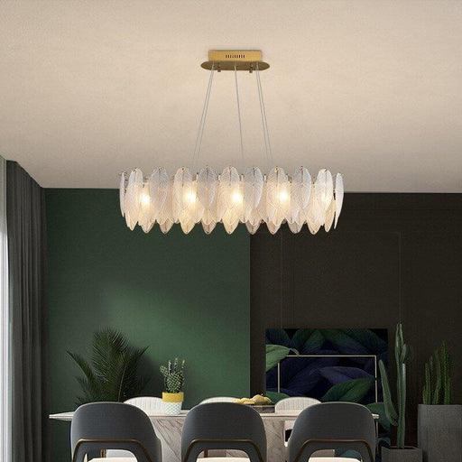 Art Deco Style Goose Feather Chandelier.