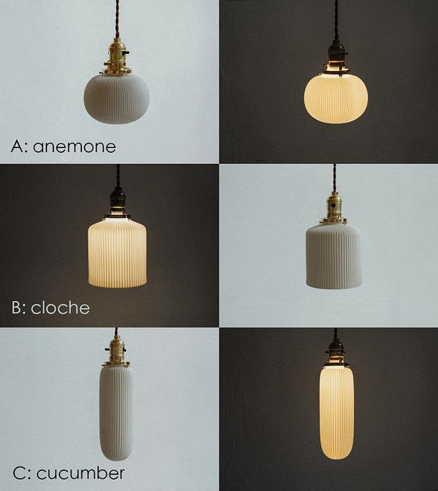 Sjöborre Art Deco White Glass Shade Brass Fitting Pendant Light-DWHOME