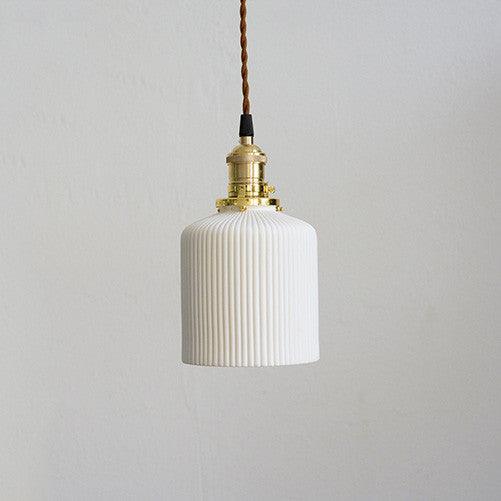 Sjöborre Art Deco White Glass Shade Brass Fitting Pendant Light.