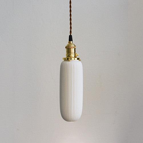 Sjöborre Art Deco White Glass Shade Brass Fitting Pendant Light.