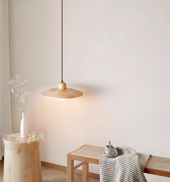 Ashwood Wooden Scandi Japandi Pendant Light.