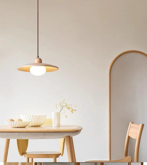 Ashwood Wooden Scandi Japandi Pendant Light.