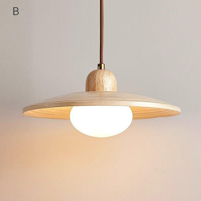 Ashwood Wooden Scandi Japandi Pendant Light.