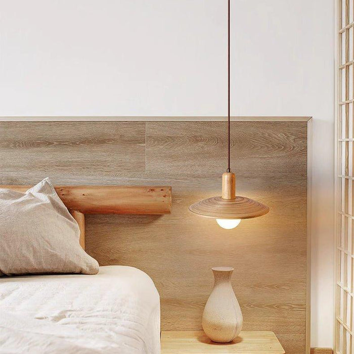 Ashwood Wooden Scandi Japandi Pendant Light.