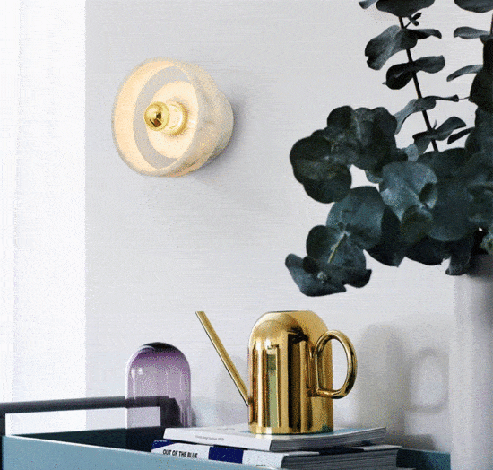 ÁSLAUG Marble Ring Wall Lamp.