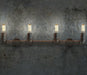 ASTRID Indrustrial Rustic Pipe Line Quadriplet Lamps.