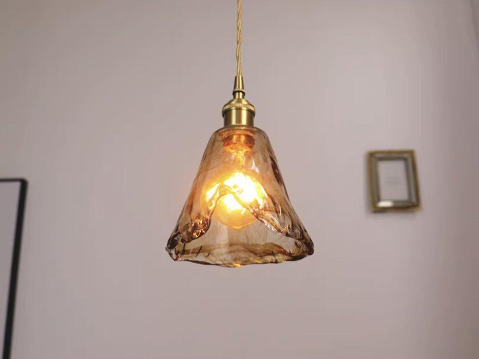 Aurelian Tinted Melted Glass Pendant Light.