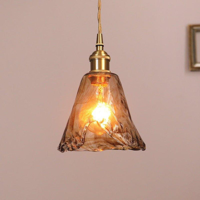 Aurelian Tinted Melted Glass Pendant Light.