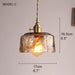 Aurelian Tinted Melted Glass Pendant Light.