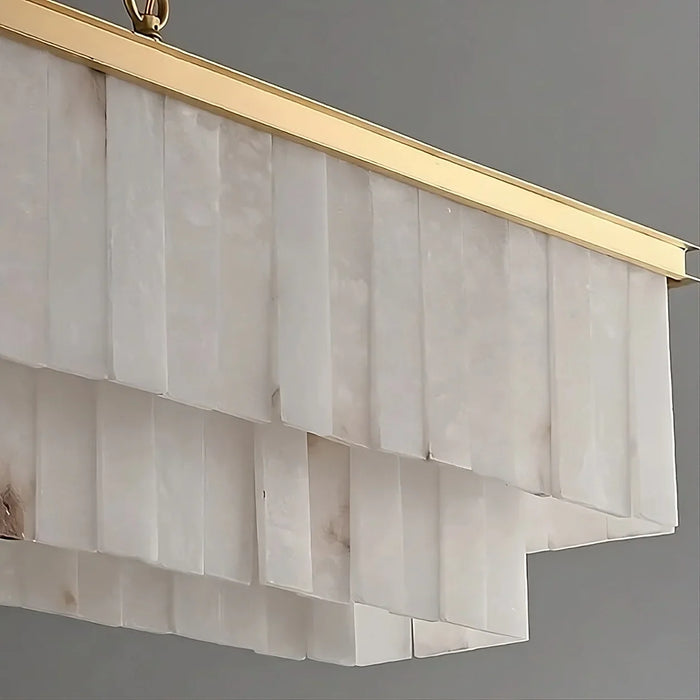 Natural Calcite Crystal Dining Room Chandelier.