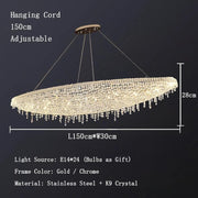Alleri Crystal Chandelier For Dining Room-DWHOME