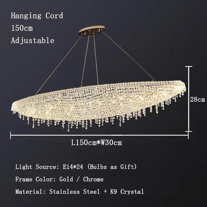 Alleri Crystal Chandelier For Dining Room-DWHOME