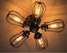 BARBRO Five Leaflet Uranium Ceiling Fan Lamp.