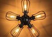 BARBRO Five Leaflet Uranium Ceiling Fan Lamp.