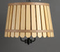 Barrel Style Wood LED Pendant Light.