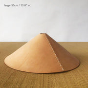 Baxter Leather Cone Shade Brass Fitting Pendant Light-DWHOME