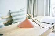Baxter Leather Cone Shade Brass Fitting Pendant Light-DWHOME