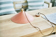 Baxter Leather Cone Shade Brass Fitting Pendant Light - DWHOME