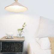 Baxter Leather Cone Shade Brass Fitting Pendant Light-DWHOME