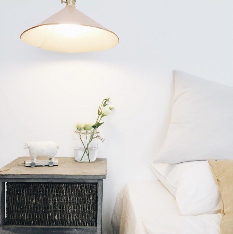 Baxter Leather Cone Shade Brass Fitting Pendant Light-DWHOME