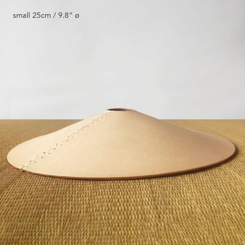 Baxter Leather Cone Shade Brass Fitting Pendant Light-DWHOME