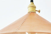 Baxter Leather Cone Shade Brass Fitting Pendant Light-DWHOME