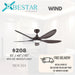 BESTAR dc ceiling fan WIND 32inch 42inch 52inch ceiling fan with LED light white black mocha - DWHOME