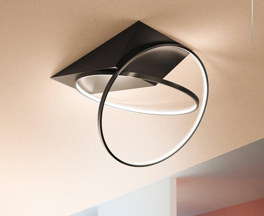 Betina Dual Angel Halo Rings Ceiling Lamp.