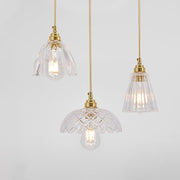 Betty Glass Shade Brass Fitting Art Deco Pendant Light-DWHOME