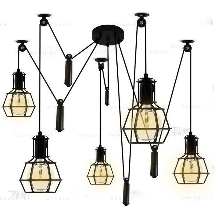 Bingham Caged Bulbs Industrial Pendant Light.