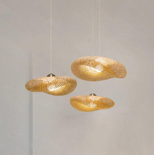 Birds Nest Rattan Bamboo Pendant Light.