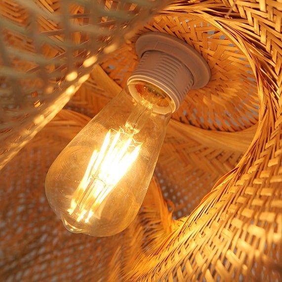 Birds Nest Rattan Bamboo Pendant Light.