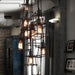 Bismuth Industrial Cube Cluster Pendant Light.