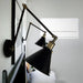 Black Cone Shade Wall Light Sconce With Long Arm.