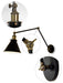 Black Cone Shade Wall Light Sconce With Long Arm.